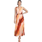 Donna Morgan Womens Sleeveless Pleated Skirt Maxi Dress