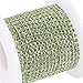 BENECREAT 10 Yard Crystal Rhinestone Close Chain Clear Trimming Claw Chain Sewing Craft about 2880pcs Rhinestones, 2mm - Green (Silver Bottom)