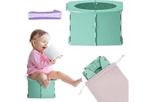 TEO BABY PRODUCTS Teo - Portable Toddler Travel Potty – Foldable, Lightweight, Leak-Proof Toilet for Kids with Travel Bag & Disposable Liners – Compact Potty Chair for Home & On-The-Go Use (Adventure Green)