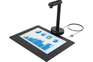 VIISAN 16MP Portable Document Scanner Camera, A4 Capture, USB Document Camera with Deskewing, Multi-Page Scanning, Pocket Book Scanning, OCR & TTS, Compatible with Windows & macOS