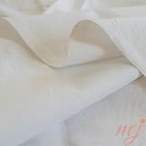 M & J 100% Cotton Plain White Fabric 60in Wide 2 Metre view 2