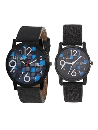 Analog Leather Watches for Lovely Couple -Eve-616-639