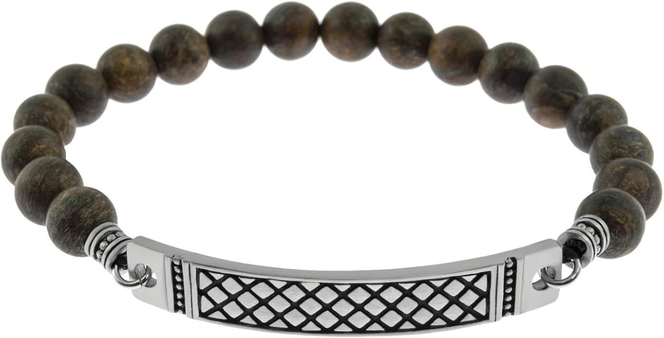 James Dean Jewelry Men's Fashion Jewelry 8mm Bronzite Beads