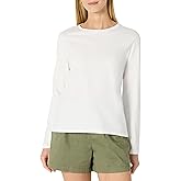 Amazon Essentials Women's 100% Cotton Regular-Fit Long-Sleeve Crewneck T-Shirt