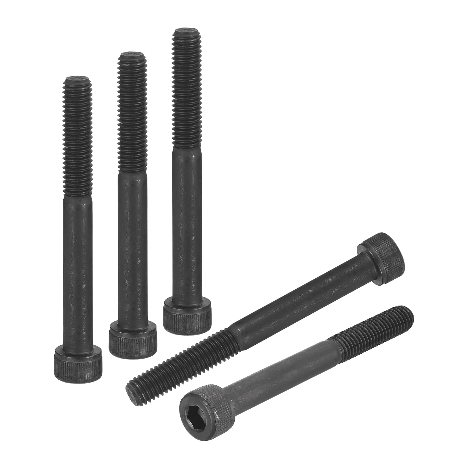 DTGN M8-1.25x75 Socket Head Cap Screws Bolts - 10Pack - Good for Road Bicycle, Mountain Bike, Auto, Motorcycle - Carbon Steel Hex Head Metric Screws, Black