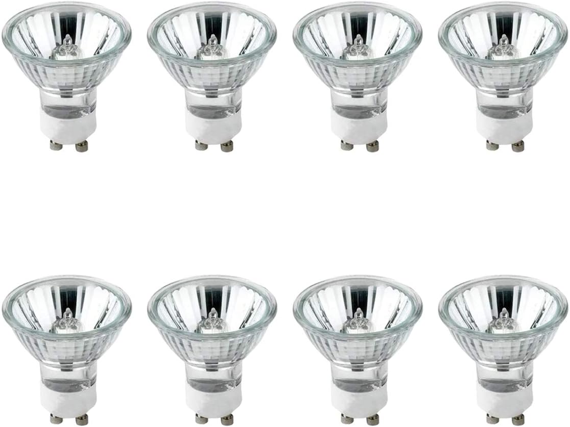 GU10 50W, Halogen Light Bulbs Dimmable, 8 Pack Spotlight Bulbs GU10