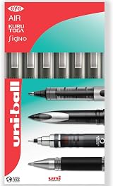 uni-ball EYE UB-157 Rollerball Pens 0.7mm Pack of 6 Orange Gift Box view 2