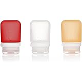 humangear Gotoob+ Refillable Silicone Travel Size Bottles with Locking Cap, 3pk Set