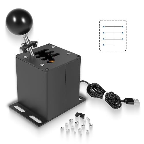 PC USB Sim Racing Shifter 6+R H Gear Shifter Compatible with Logitech ...