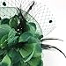 ACTLATI Fascinators Hat for Women Tea Party Headpiece Wedding Cocktail Flower Mesh Feathers Hair Clip 20s Flapper Fascinators