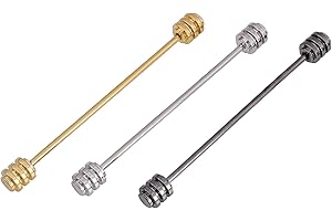 YYBONNIE 3PCS Screw Design Men's Collar Bar Pins Shirts Tie Pins Necktie Pin Lapel Stick Collar Brooch
