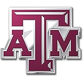 FANMATS 60561 Texas A&M Aggies Heavy Duty Aluminum Embossed Color Emblem, Auto Emblem Decal