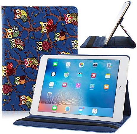 iPad 2 Case, iPad 3 Case, ELEOPTION iPad 4 Smart Stand Case with ipad case 360 degree rotating Function for Apple iPad 2 / iPad 3 / iPad 4 with a Stylus as a Gift ( blue BA690-3)
