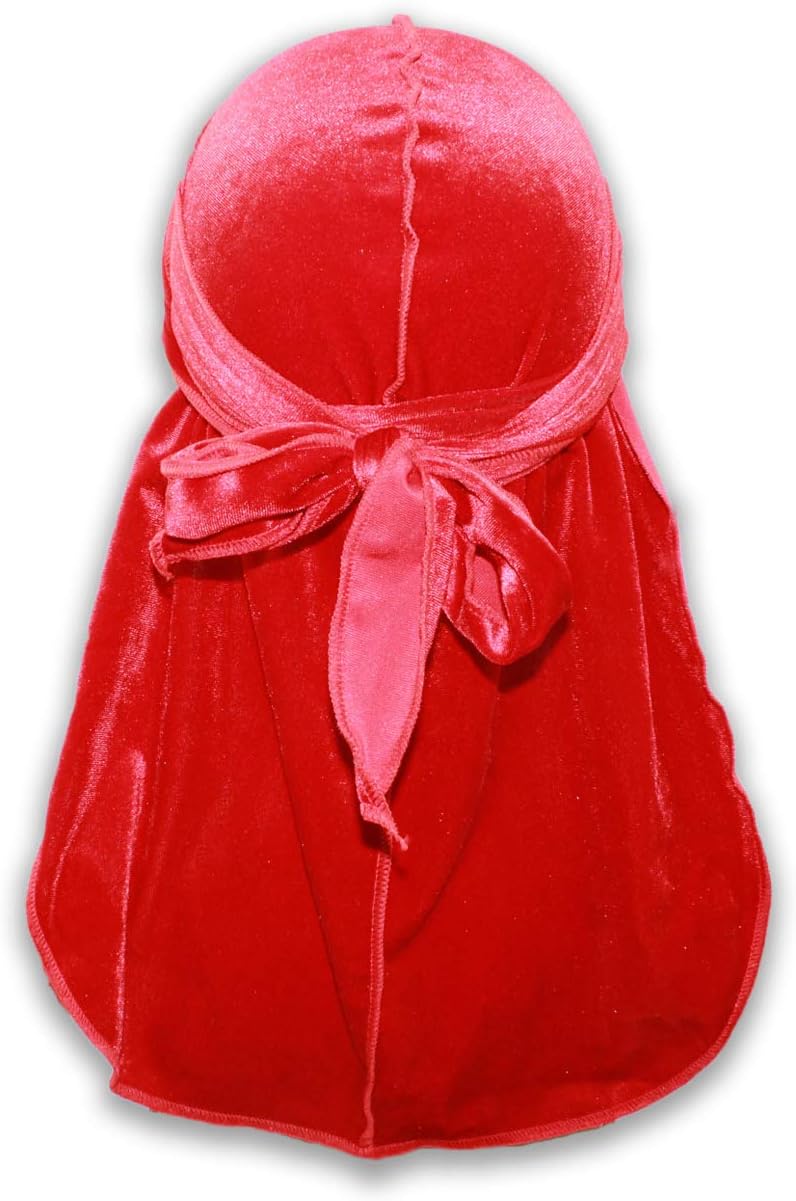 Velvet Premium Durag 360, 540, 720 Waves Extra Long Straps for Men Women Du-RAG