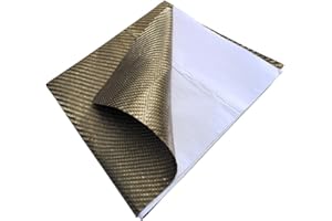 12''x26'' Titanium Adhesive Backed exhaust heat shield for wall behind grill 2500 Degrees High Temp Protection Material Therm