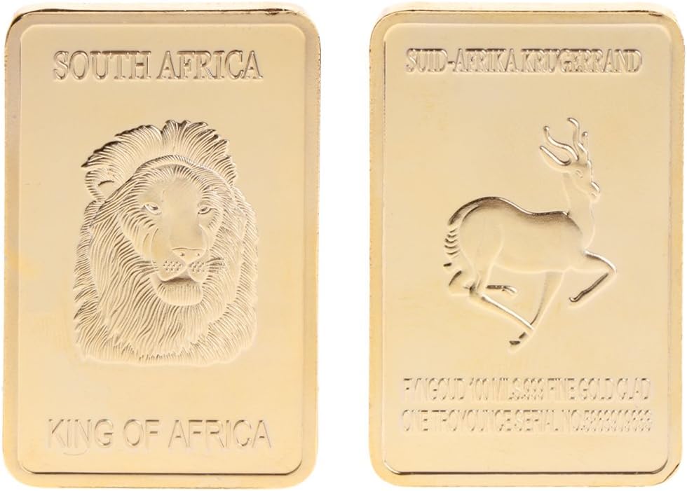 Fugift Commemorative Coin South Africa King Lion Square Collection Arts Gifts Souvenir