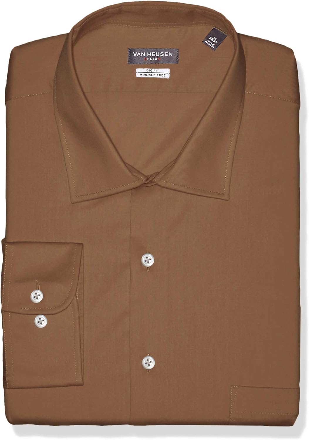 Van Heusen Men's BIG FIT Dress Shirts Flex Collar Solid (Big and Tall): Clothing