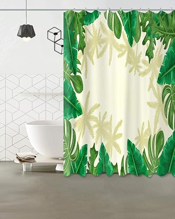 Lb Tropische Pflanzen Grunes Blatt Dekor 59w X71h Wasserdicht