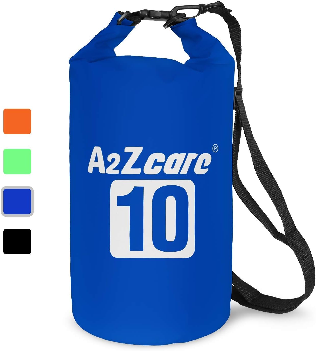 A2ZCARE Waterproof Dry Bag Backpack 10L, 20L Roll Top Sack Keeps Gear Dry for Fishing, Kayaking, Swimming, Beach, Rafting, Boating, Hiking, Camping, Kayaking and Outdoor Activities