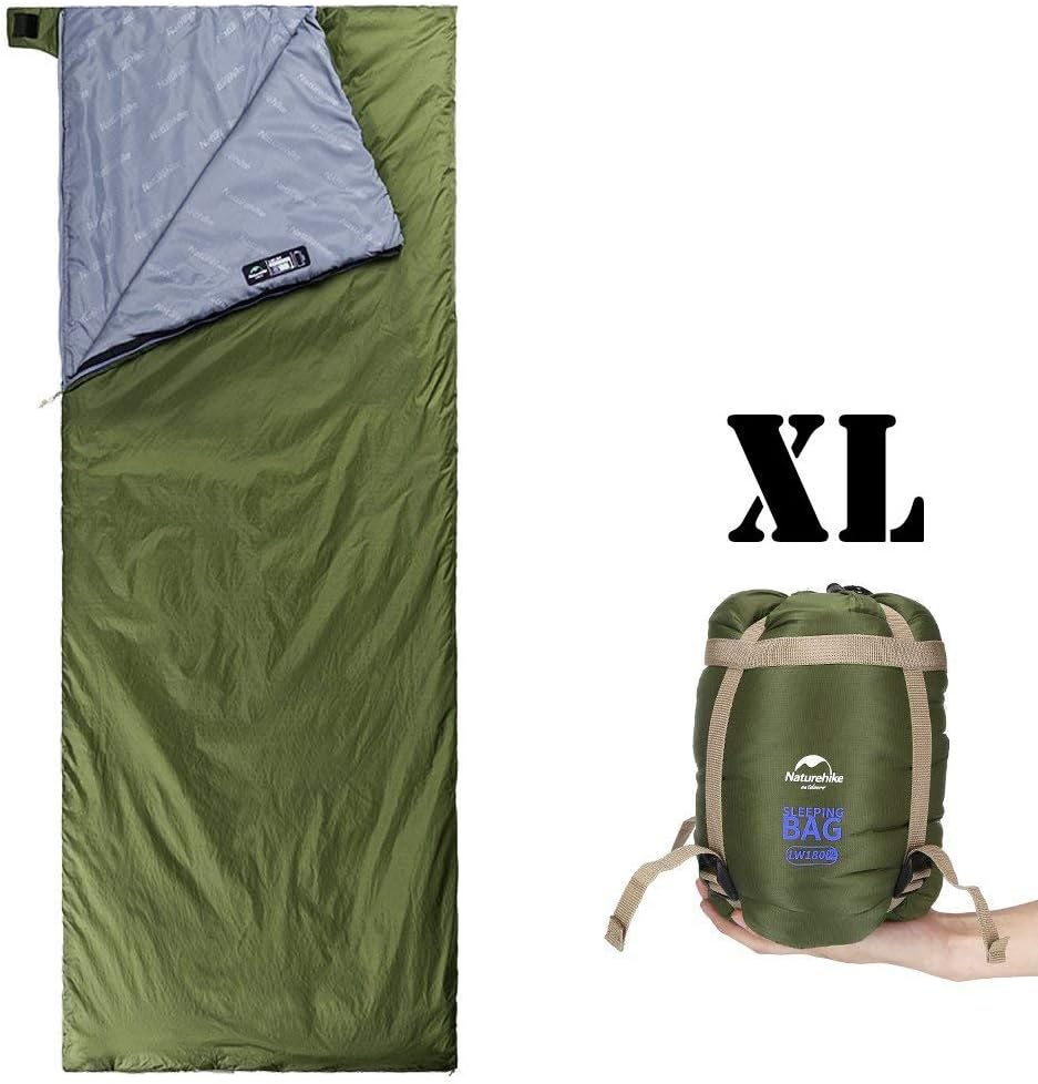 ieGeek Outdoor Sleeping Bag, Ultra-light Envelope Rectangular Sleeping Bags Multifuction Compression Sack 3 Season for Camping Travelling Hiking Backpacking XL Size Fit for Kids, Teens and Adults