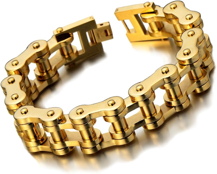 COOLSTEELANDBEYOND Lederarmband Herren - Breites Gothic Armband