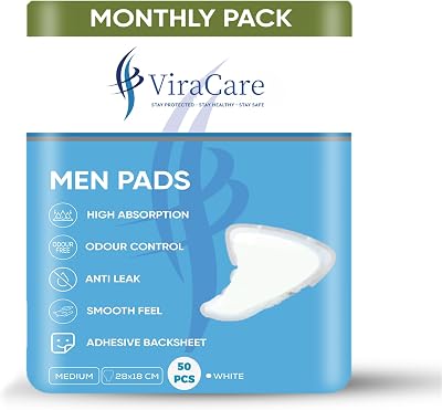 ViraCare Incontinence Pads Men 50 x 26 x 18 cm, 2 Packs of 25