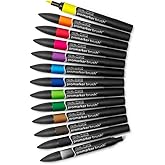Winsor & Newton ProMarker Brush Set, 12 Count, Vibrant Tones