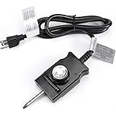 Adjustable Thermostat Control Power Cord for Electric Smoker&amp;Grill, 1 Pack | Suitable for Masterbuilt, Royal Gourmet and most electric smokers as direct replacement control accessory.