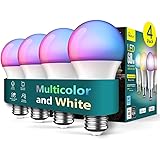 Alexa Smart Light Bulbs 4 Pack, Treatlife Music Sync Color Changing Light Bulb, Works with Google Home, A19 E26 Dimmable LED 