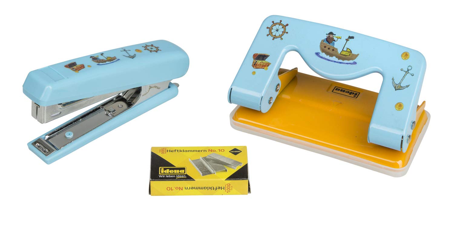 Idena 10495 Hole Punch and Stapler Set Pirate Design 1 Set