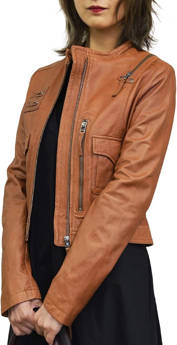 Amazon 本革 ラムレザー レザージャケット シングル ライダースジャケット 革ジャン レディース 本革 ジャケット シングルライダース レディースアウター Pd075cam コート ジャケット 通販