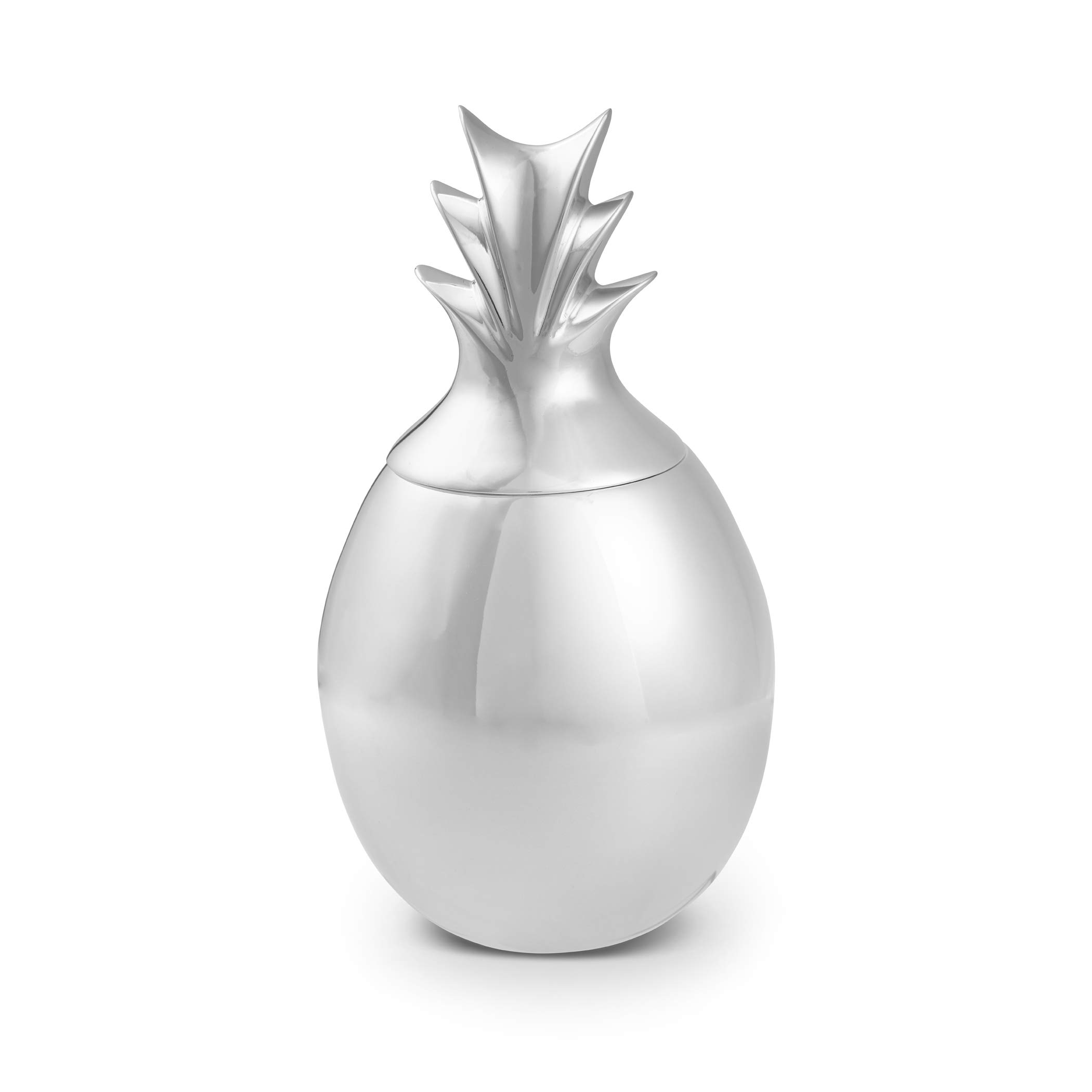 Pineapple Canister with Lid | Storage Container for Side Table or Kitchen Countertop | Made of Metal Alloy | Measures 4.5” x 4.5” x 8” | Designed by Karim Rashid