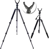 Adjustable Shooting Tripod for Rifles Shooting Stick Level-Lock 3-in-1 Tripod Monopod Bipod, 22.8″-61″ Height, Lightweight Aluminum Alloy with Carrying Bag, Stable Rifle Rest for Hunting & Outdoor