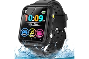 OVV Smart Game Watch for 3-12 Yrs Kids, Kids Smart Phone Watch with 11 Puzzle Games 1.44" HD Touch Screen Music Player Camera Video Recorder Alarm Clock Birthday Educational Learning Toys