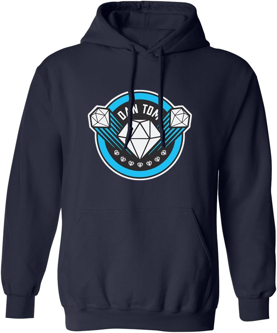 Dantdm!!!!, Spinner, LOL, Cool - Dan Tom Mens Hoodie Hooded Sweatshirt Navy