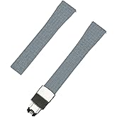 INO Design Brton Watch Bands - 20mm 22mm FKM Rubber Watch Strap Replacement Quick Release Watchband CTS Universal Watchstrap with Mosaic Texture for Men and Women (Grey)