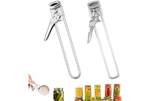 Goktvai 2pcs Stainless Steel Jar Openers, 2 Styles Multifunctional Adjustable Can Opener Manual Bottle Lids Gripper Practical