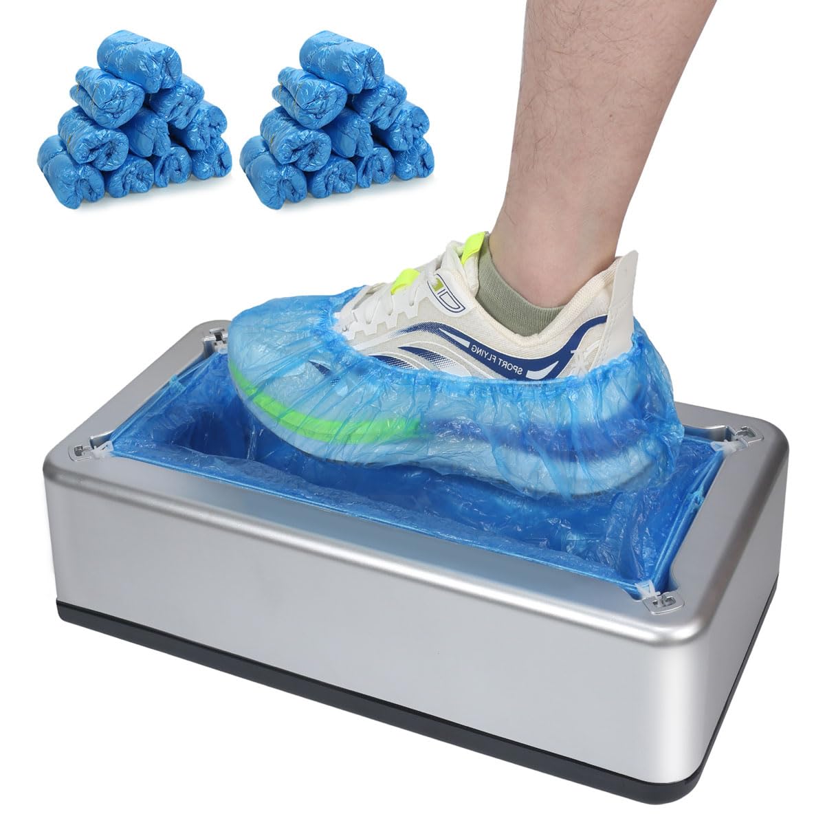 Photo 1 of ***SHOES COVERS ONLY****Automatic Shoe Cover Dispenser Machine with 200pcs Disposable Covers - Waterproof, Non-Slip Reusable for Home, Office, Hospital - Heavy Duty Shoe Cover Machine for Indoor Use, Easy to Install