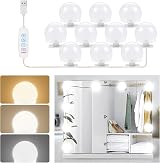 OSDUE Hollywood Mirror Lights 10 LED USB Dimmable 3 Color Modes 9 Brightness view 9