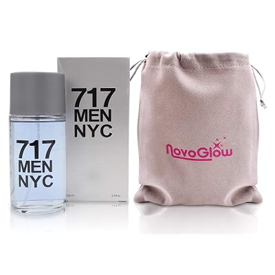 NovoGlow 717 Men NYC- 100ml3.4 Fl Oz Eau De Parfum Spray - Long Lasting Citrusy Warm Spicy &amp; Woody Fragrance Smell Fresh &amp; Sporty All Day