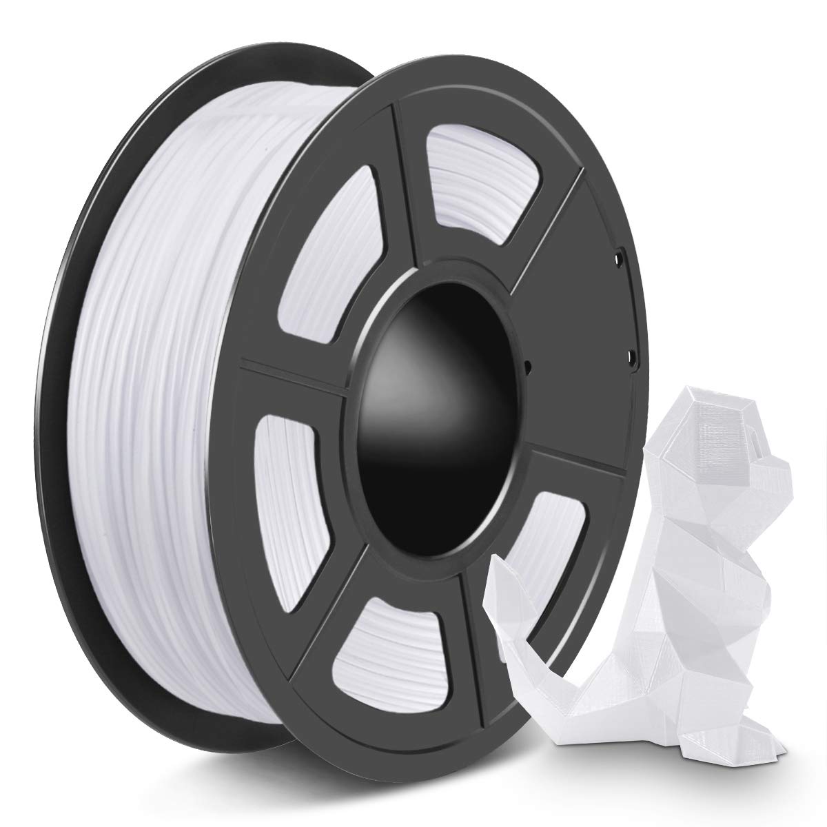 SPLA 3D Druckerfilament 1,75 mm, PLA Filament und PETG 3D Filament Mischen Sich, Glänzend SPLA 1,75 Weiß 1 KG