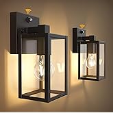 PARTPHONER Dusk to Dawn Outdoor Light Fixtures, 2-Pack Sensor Porch Lights, Waterproof Exterior Wall Sconce Lighting Lamp, Wa