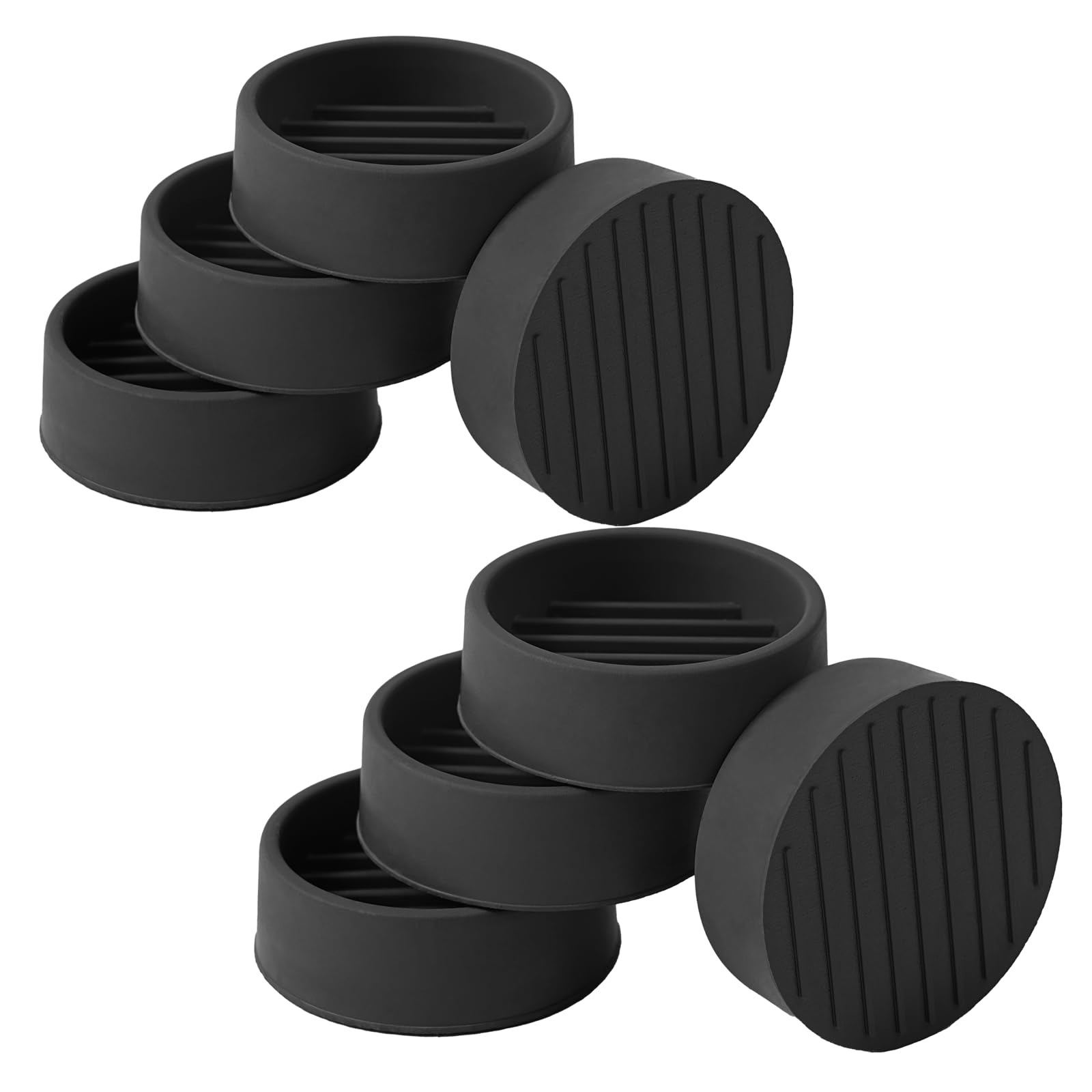 Photo 1 of 1.5x1.5 Round Rubber Furniture Caster Cups, Anti-Sliding Furniture Pads Bed Stopper Floor Protectors with Grip - Protect Any Flooring