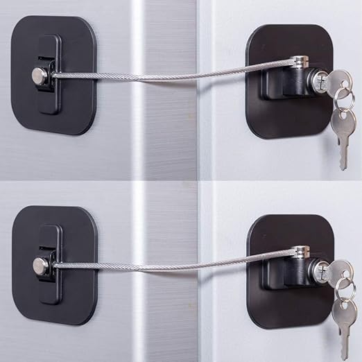 Fridge Lock, Refrigerator Lock with Keys, Freezer Lock and