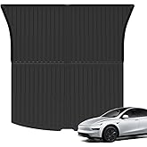 KIKIMO Cargo Mat for 2025 Tesla Model Y Juniper, for Tesla New Model Y 5-Seater Accessories, All Weather TPE Cargo Liner, Custom Fit Heavy Duty Non Slip Trunk Protector