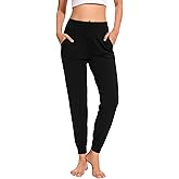 GYS Women's Bamboo Viscose Pajama Pants, High Waist Christmas Plaid Sleepwear Joggers with Pockets