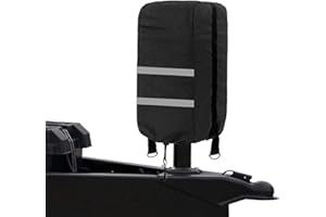 NEWFOM Electric Jack Cover 600D Heavy Duty Waterproof Tongue Trailer Jack Cover Universal RV Travel Trailer Jack Protective Cover (18″H x 7 1/2″W x 9″D)