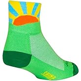 SockGuy Classic 3in Sunshine Cycling/Running Socks (Sunshine - L/XL)