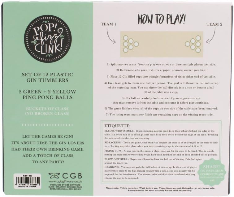 Let the Games Be-Gin Gin Pong Drinking Game - Ideal for Parties - Image 4