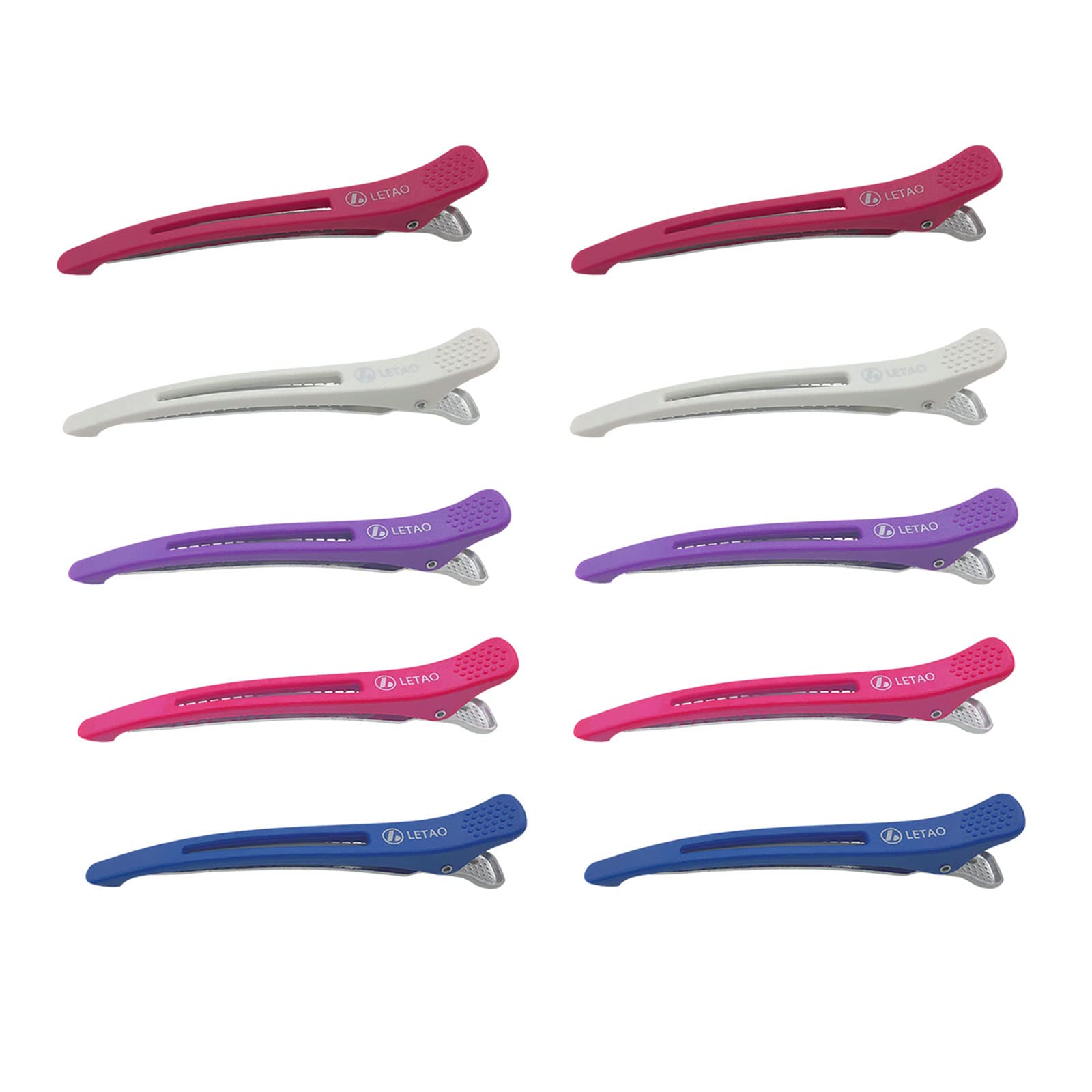 LETAO Pack of 10 Hair Clips, Hair Clips, Professional Styling Clips for Girls, Women and Hair Clipping Accessories for Hair Stylist Slices